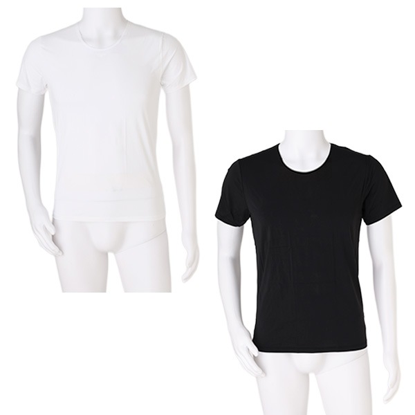 冷えとろインナー シームレス 半袖クルーネック