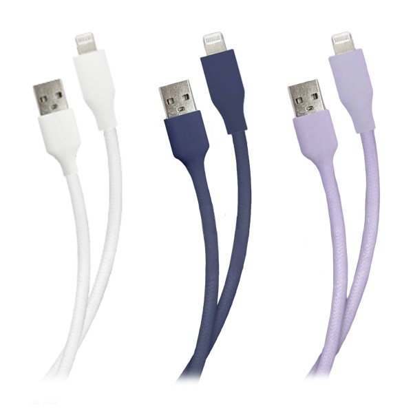 3年断線保証シリコンコーティングケーブル USB-A to Lightning