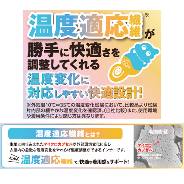 カメレオンインナー 長袖 Vネック
